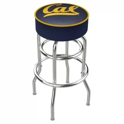 Holland Bar Stool Co. 30" 4" Cal Cushion Seat, Double-Ring Chrome Swivel Bar Stool