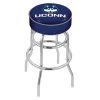 Holland Bar Stool Co. 25" Connecticut Cushion Seat, 2-Ring Chrome Swivel Bar Stool