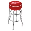Holland Bar Stool Co. 25" Detroit Red Wings Cushion Seat, 2-Ring Chrome Swivel Bar Stool -Kitchen & Dining Furniture Sales Store Holland20Bar20Stool20Co L7C1DetRed