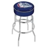 Holland Bar Stool Co. 25" 4" Gonzaga Cushion Seat, Double-Ring Chrome Swivel Bar Stool
