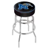 Holland Bar Stool Co. 25" 4" Memphis Cushion Seat, Double-Ring Chrome Swivel Bar Stool