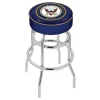 Holland Bar Stool Co. 30" U.S. Navy Cushion Seat, 2-Ring Chrome Swivel Bar Stool -Kitchen & Dining Furniture Sales Store Holland20Bar20Stool20Co L7C1Navy