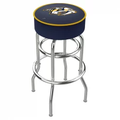 Holland Bar Stool Co. 30" Nashville Predators Cushion Seat, 2-Ring Chrome Swivel Bar Stool