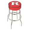 Holland Bar Stool Co. 30" 4" Rutgers Cushion Seat, Double-Ring Chrome Swivel Bar Stool