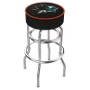Holland Bar Stool Co. 30" San Jose Sharks Cushion Seat, 2-Ring Chrome Swivel Bar Stool -Kitchen & Dining Furniture Sales Store Holland20Bar20Stool20Co L7C1SJShar