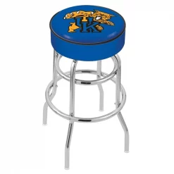 Holland Bar Stool Co. 30" Kentucky "Wildcat" Cushion Seat, 2-Ring Chrome Swivel Bar Stool