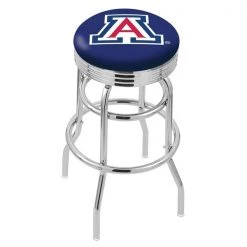 Holland Bar Stool Co. 25" Chrome 2-Ring Arizona Swivel Bar Stool, Accent Ring