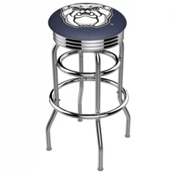 Holland Bar Stool Co. 30" Chrome 2-Ring Butler Swivel Bar Stool, Accent Ring