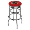 Holland Bar Stool Co. 25" Chrome 2-Ring Calgary Flames Swivel Bar Stool, Accent Ring -Kitchen & Dining Furniture Sales Store Holland20Bar20Stool20Co L7C3CCalFla