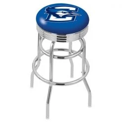 Holland Bar Stool Co. 25" Chrome 2-Ring Creighton Swivel Bar Stool, Accent Ring