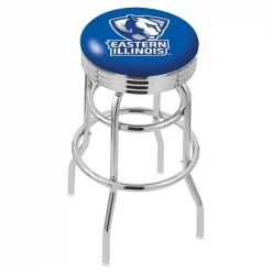 Holland Bar Stool Co. 30" Chrome 2-Ring Eastern Illinois Swivel Bar Stool, Accent Ring
