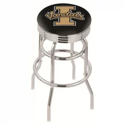 Holland Bar Stool Co. 30" Chrome 2-Ring Idaho Swivel Bar Stool, Accent Ring