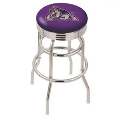 Holland Bar Stool Co. 25" Chrome 2-Ring James Madison Swivel Bar Stool, Accent Ring