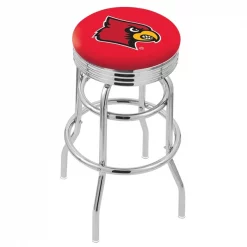 Holland Bar Stool Co. 30" Chrome 2-Ring Louisville Swivel Bar Stool, Accent Ring