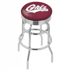 Holland Bar Stool Co. 30" Chrome 2-Ring Montana Swivel Bar Stool, Accent Ring
