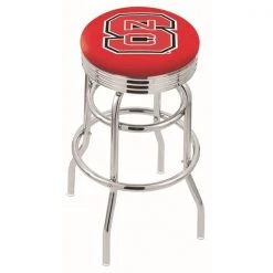Holland Bar Stool Co. 30" Chrome 2-Ring North Carolina State Swivel Bar Stool, Accent Ring