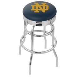 Holland Bar Stool Co. 30" Chrome 2-Ring Notre Dame (ND) Swivel Bar Stool, Accent Ring