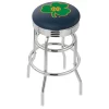 Holland Bar Stool Co. 25" Chrome 2-Ring Notre Dame Shamrock Swivel Bar Stool, Accent Ring -Kitchen & Dining Furniture Sales Store Holland20Bar20Stool20Co L7C3CND Shm