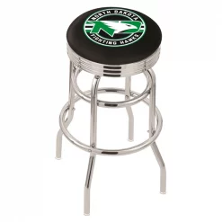 Holland Bar Stool Co. 30" Chrome 2-Ring North Dakota Swivel Bar Stool, Accent Ring