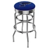 Holland Bar Stool Co. 25" Chrome 2-Ring St Louis Blues Swivel Bar Stool, Accent Ring