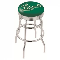 Holland Bar Stool Co. 30" Chrome 2-Ring South Florida Swivel Bar Stool, Accent Ring