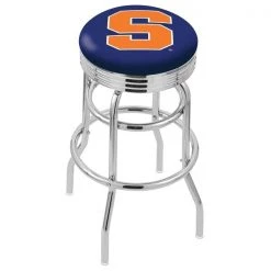 Holland Bar Stool Co. 30" Chrome 2-Ring Syracuse Swivel Bar Stool, Accent Ring