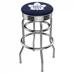 Holland Bar Stool Co. 30" Chrome 2-Ring Toronto Maple Leafs Swivel Bar Stool, Accent Ring