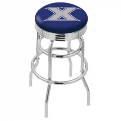 Holland Bar Stool Co. 30" Chrome 2-Ring Xavier Swivel Bar Stool, Accent Ring