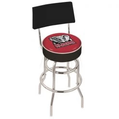Holland Bar Stool Co. 30" Chrome 2-Ring Alabama Swivel Bar Stool, Back