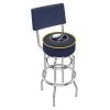 Holland Bar Stool Co. 25" Chrome 2-Ring Buffalo Sabres Swivel Bar Stool, Back -Kitchen & Dining Furniture Sales Store Holland20Bar20Stool20Co L7C4BufSab
