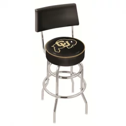 Holland Bar Stool Co. 30" Chrome 2-Ring Colorado Swivel Bar Stool, Back