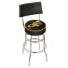Holland Bar Stool Co. 25" Chrome 2-Ring Georgia Tech Swivel Bar Stool, Back -Kitchen & Dining Furniture Sales Store Holland20Bar20Stool20Co L7C4GATech