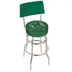 Holland Bar Stool Co. 25" Chrome 2-Ring Hawaii Swivel Bar Stool, Back