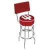Holland Bar Stool Co. 25" Chrome 2-Ring Indiana Swivel Bar Stool, Back