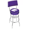 Holland Bar Stool Co. 30" Chrome 2-Ring Kansas State Swivel Bar Stool, Back -Kitchen & Dining Furniture Sales Store Holland20Bar20Stool20Co L7C4KnsasS 1