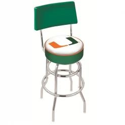 Holland Bar Stool Co. 30" Chrome 2-Ring Miami (FL) Swivel Bar Stool, Back