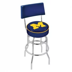 Holland Bar Stool Co. 25" Chrome 2-Ring Michigan Swivel Bar Stool, Back