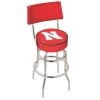 Holland Bar Stool Co. 25" Chrome 2-Ring Nebraska Swivel Bar Stool, Back -Kitchen & Dining Furniture Sales Store Holland20Bar20Stool20Co L7C4NebrUn