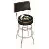 Holland Bar Stool Co. 25" 4" Pitt Cushion Seat, Blk Wrinkle Base Swivel Bar Stool -Kitchen & Dining Furniture Sales Store Holland20Bar20Stool20Co L7C4Purdue