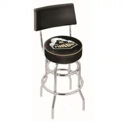 Holland Bar Stool Co. 30" Chrome 2-Ring Pitt Swivel Bar Stool, Back