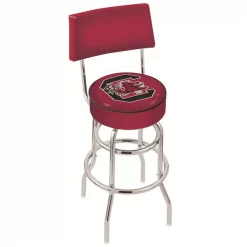 Holland Bar Stool Co. 30" Chrome 2-Ring South Carolina Swivel Bar Stool, Back