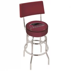 Holland Bar Stool Co. 30" Chrome 2-Ring Southern Illinois Swivel Bar Stool, Back