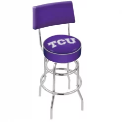 Holland Bar Stool Co. 30" Chrome 2-Ring TCU Swivel Bar Stool, Back