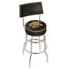 Holland Bar Stool Co. 25" Chrome 2-Ring Wichita State Swivel Bar Stool, Back -Kitchen & Dining Furniture Sales Store Holland20Bar20Stool20Co L7C4WichSt