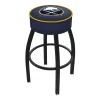 Holland Bar Stool Co. 30" 4" Buffalo Sabres Cushion Seat, Blk Wrinkle Base Swivel Bar Stool -Kitchen & Dining Furniture Sales Store Holland20Bar20Stool20Co L8B1BufSab