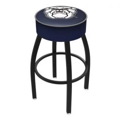 Holland Bar Stool Co. 30" 4" Butler Cushion Seat, Blk Wrinkle Base Swivel Bar Stool