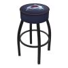 Holland Bar Stool Co. 25" Colorado Avalanche Cushion Seat, Blk Wrinkle Base Swivel Bar Stool -Kitchen & Dining Furniture Sales Store Holland20Bar20Stool20Co L8B1ColAva