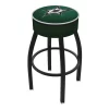 Holland Bar Stool Co. 25" 4" Dallas Stars Cushion Seat, Blk Wrinkle Base Swivel Bar Stool -Kitchen & Dining Furniture Sales Store Holland20Bar20Stool20Co L8B1DalSta