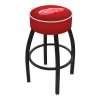 Holland Bar Stool Co. 30" Detroit Red Wings Cushion Seat, Blk Wrinkle Base Swivel Bar Stool -Kitchen & Dining Furniture Sales Store Holland20Bar20Stool20Co L8B1DetRed