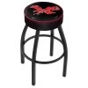 Holland Bar Stool Co. 25" Eastern Washington Cushion Seat, Blk Wrinkle Base Swivel Bar Stool -Kitchen & Dining Furniture Sales Store Holland20Bar20Stool20Co L8B1EastWA